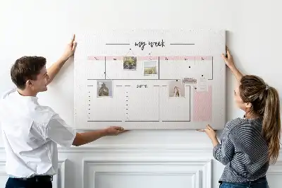Tableau en liège déco Mon planificateur hebdomadaire