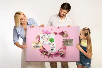 Tableau de liège Cœur de fleurs