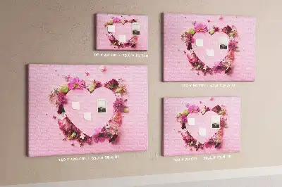 Tableau de liège Cœur de fleurs