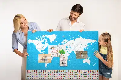 Tableau d’affichage en liège Carte de contour des pays