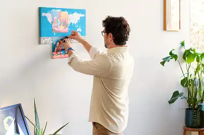 Tableau d’affichage en liège Carte de contour des pays