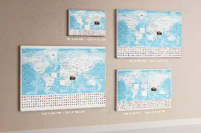 Tableau de liège Illustration de la carte des continents