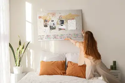 Tableau d’affichage en liège Projet de carte du monde