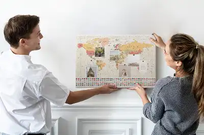 Tableau d’affichage en liège Projet de carte du monde