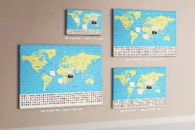 Tableau de liège Carte classique du monde