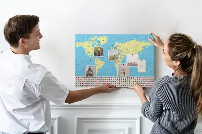 Tableau de liège Carte classique du monde