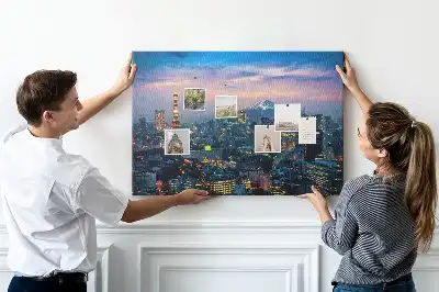 Tableau de liège Ville la nuit