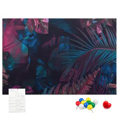 Tableau d’affichage en liège Fleurs exotiques