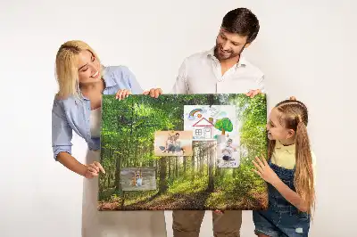 Tableau d’affichage en liège Forêt lever du soleil