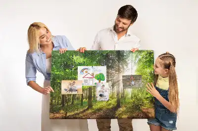Tableau d’affichage en liège Forêt lever du soleil