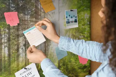 Tableau d’affichage en liège Forêt lever du soleil