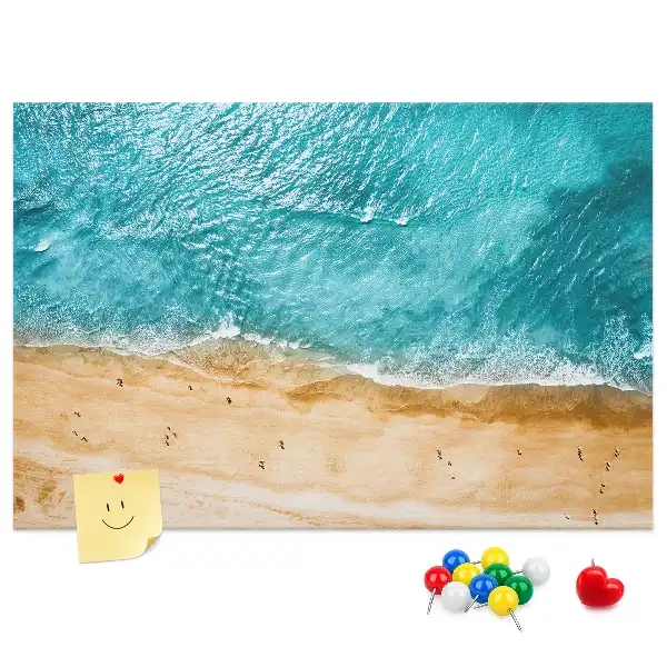 Tableau d’affichage en liège Mer plage personnes