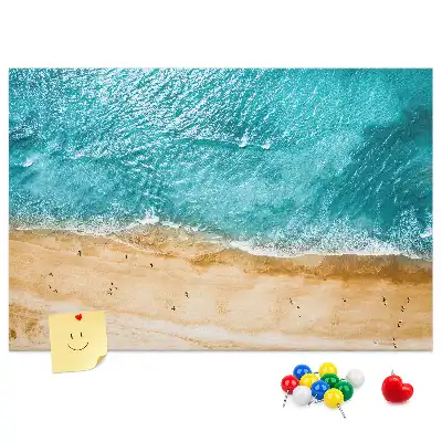 Tableau d’affichage en liège Mer plage personnes