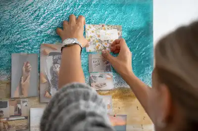 Tableau d’affichage en liège Mer plage personnes