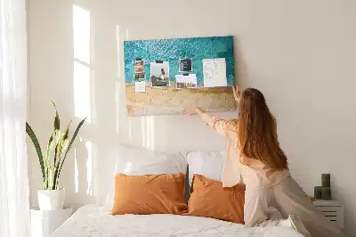 Tableau d’affichage en liège Mer plage personnes