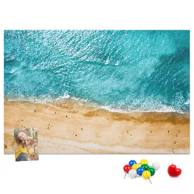 Tableau d’affichage en liège Mer plage personnes