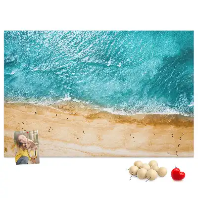 Tableau d’affichage en liège Mer plage personnes