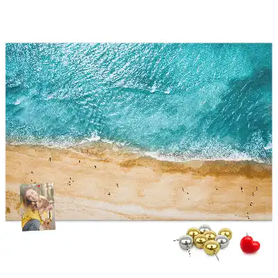 Tableau d’affichage en liège Mer plage personnes