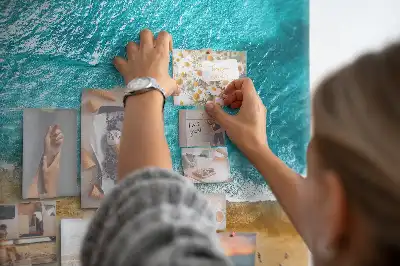 Tableau d’affichage en liège Mer plage personnes