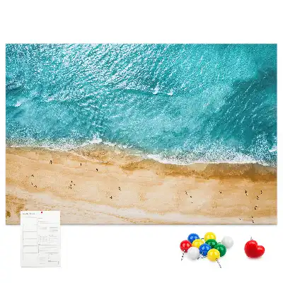 Tableau d’affichage en liège Mer plage personnes