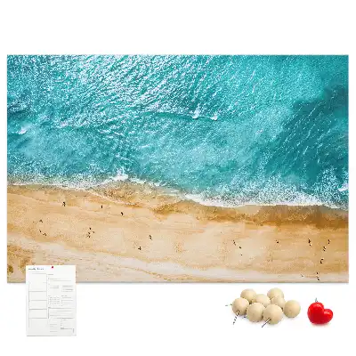 Tableau d’affichage en liège Mer plage personnes