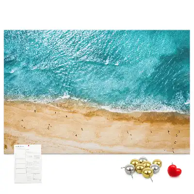 Tableau d’affichage en liège Mer plage personnes