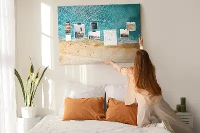 Tableau d’affichage en liège Mer plage personnes