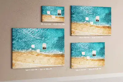 Tableau d’affichage en liège Mer plage personnes