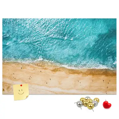 Tableau d’affichage en liège Mer plage personnes
