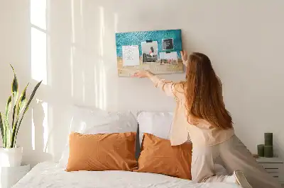 Tableau d’affichage en liège Mer plage personnes