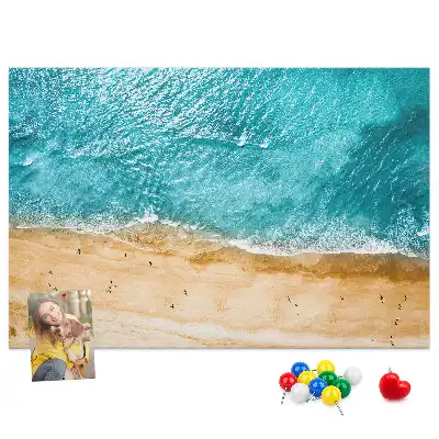 Tableau d’affichage en liège Mer plage personnes