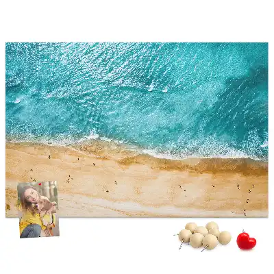 Tableau d’affichage en liège Mer plage personnes