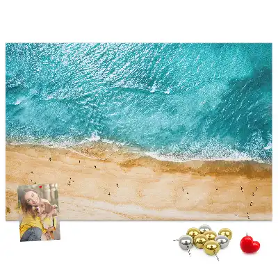 Tableau d’affichage en liège Mer plage personnes