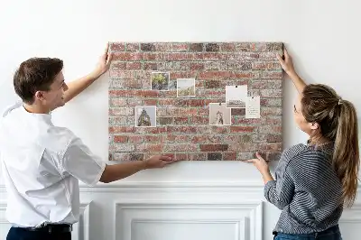 Tableau en liège déco Brique mur