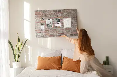 Tableau en liège déco Brique mur