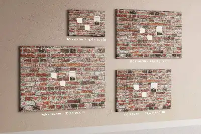 Tableau en liège déco Brique mur