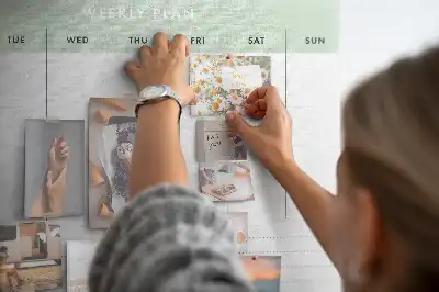 Tableau de liège Répartition des tâches sur 7 jours