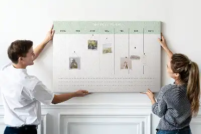 Tableau de liège Répartition des tâches sur 7 jours