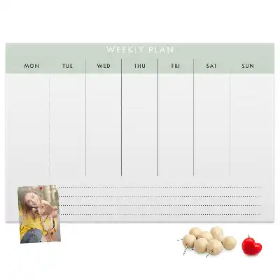 Tableau de liège Répartition des tâches sur 7 jours