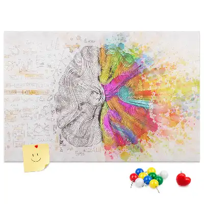 Tableau en liège déco Esprit créatif graphique