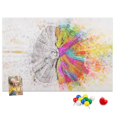 Tableau en liège déco Esprit créatif graphique