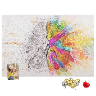 Tableau en liège déco Esprit créatif graphique
