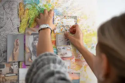 Tableau en liège déco Esprit créatif graphique