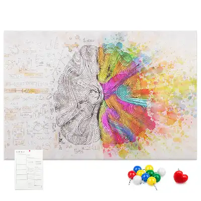 Tableau en liège déco Esprit créatif graphique