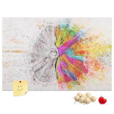 Tableau en liège déco Esprit créatif graphique