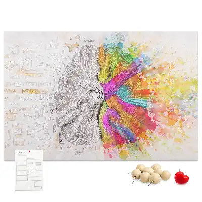 Tableau en liège déco Esprit créatif graphique