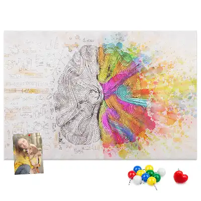 Tableau en liège déco Esprit créatif graphique