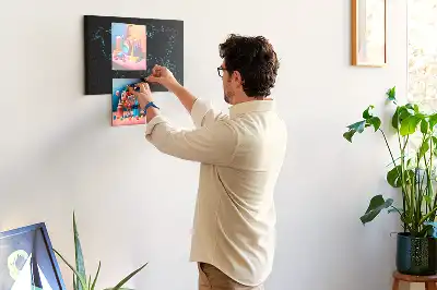 Tableau d’affichage en liège Contours de la carte du monde