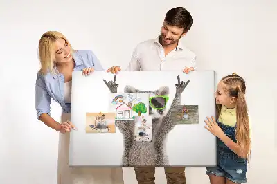 Tableau en liège déco Raton laveur à lunettes