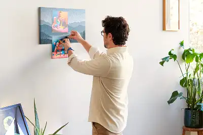 Tableau d’affichage en liège Panorama de la chaîne de montagnes
